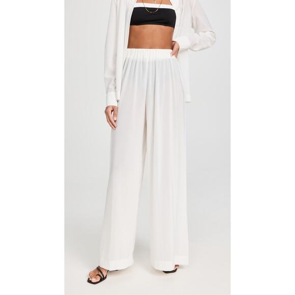 STAUD Marza Wide Leg Pants - XS White